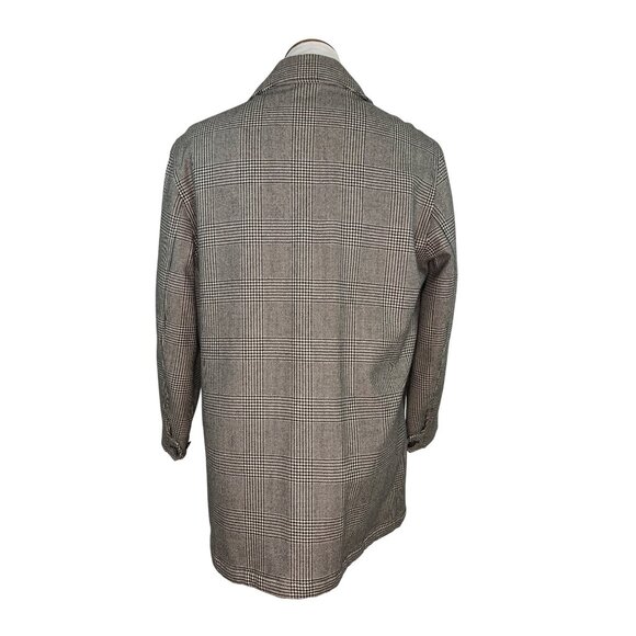 Brooks Brothers Style Gray Plaid Mens Wool Jacket With Quilted Lining Size L - Picture 3 of 12